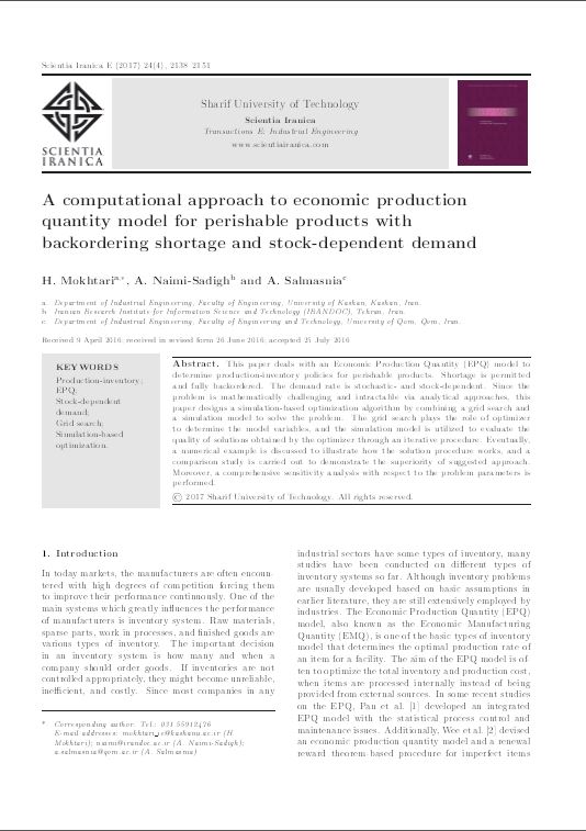 A Computational Approach to Economic Production Quantity Model for Perishable Products with Backordering Shortage and Stock-Dependent Demand