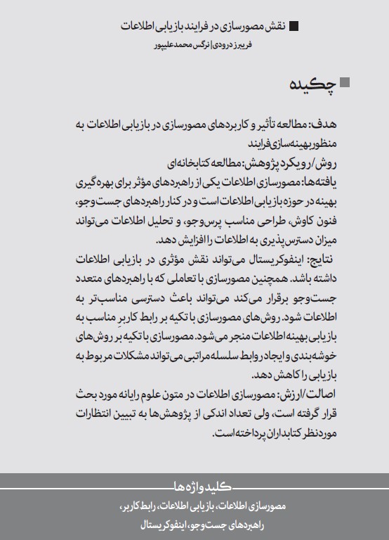 نقش مصورسازی در فرایند بازیابی اطلاعات