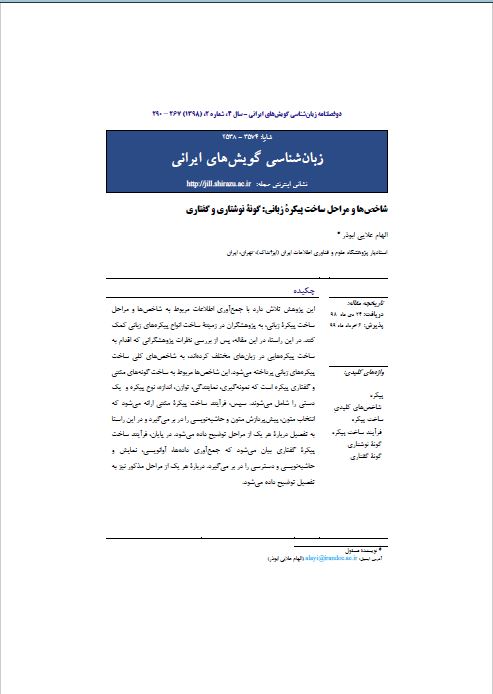 شاخص‌ها و مراحل ساخت پیکره زبانی: گونه نوشتاری و گفتاری