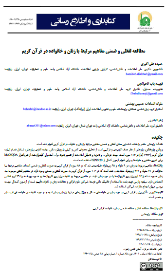 مطالعه لفظی و ضمنی مفاهیم مرتبط با زنان و خانواده در قرآن