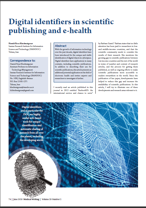 Digital identifiers in scientific publishing and e-health