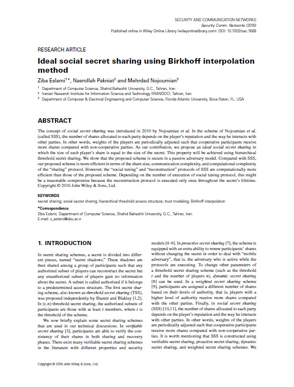 Ideal social secret sharing using Birkhoff interpolation method