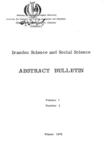 Irandoc science and social science abstract bulletin v. 1 n. 1