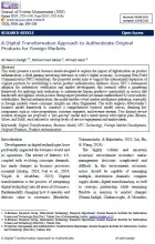 A Digital Transformation Approach to Authenticate Original Products for Foreign Markets