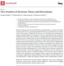 New Frontiers of Electronic Theses and Dissertations