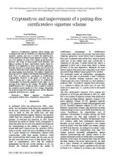 Cryptanalysis and improvement of a pairing-free certificateless signature scheme