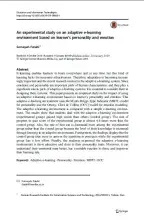 An experimental study on an adaptive e-learning environment based on learner’s personality and emotion