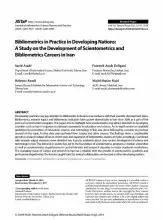 Bibliometrics in Practice in Developing Nations: A Study on the Development of Scientometrics and Bibliometrics Careers in Iran
