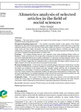Altmetrics analysis of selected articles in the field of social sciences