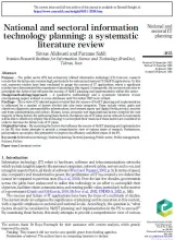 National and sectoral information technology planning: a systematic literature review