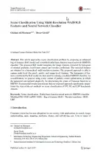 Scene Classification Using Multi-Resolution WAHOLB Features and Neural Network Classifier