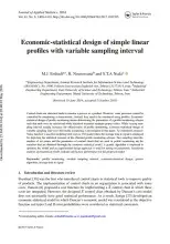 Economic-statistical design of simple linear profiles with variable sampling interval