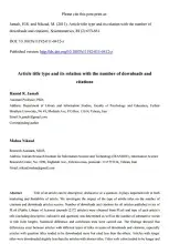 Article Title Type and Its Relation with the Number of Downloads and Citations