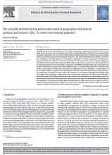 The actuality of determining information need in geographic information systems and science (GIS): A context-to-concept approach