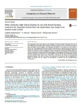 What motivates high school teachers to use web-based learning resources for classroom instruction? An exploratory case study in 