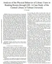Analysis of the Physical Behavior of Library Users in Reading Rooms through GIS: A Case Study of the Central Library of Tehran University