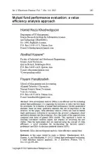 Mutual fund performance evaluation: a value efficiency analysis approach