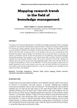 Mapping research trends in the field of knowledge management