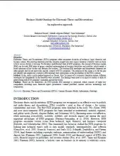 Business Model Ontology for Electronic Theses and Dissertations: An explorative approach
