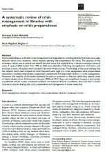 A systematic review of crisis management in libraries with emphasis on crisis preparedness