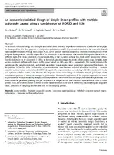 An Economic-Statistical Design of Simple Linear Profiles with Multiple Assignable Causes Using a Combination of MOPSO and RSM
