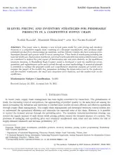 Bi-level pricing and inventory strategies for perishable products in a competitive supply chain