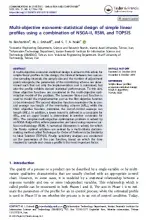 Multi-objective economic-statistical design of simple linear profiles using a combination of NSGA-II, RSM, and TOPSIS