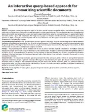 An interactive query-based approach for summarizing scientific documents