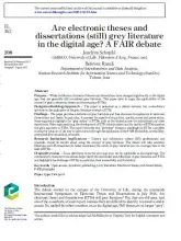 Are electronic theses and dissertations (still) grey literature in the digital age? A FAIR debate