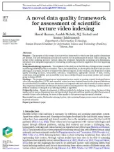 A novel data quality framework for assessment of scientific lecture video indexing