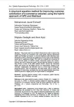 A Structural Equation Method for Improving Customer Satisfaction of E-Commerce Websites Using the Hybrid Approach of QFD and WebQual