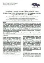 An Efficient Economic-Statistical Design of Simple Linear Profiles Using a Hybrid Approach of Data Envelopment Analysis, Taguchi Loss Function, and MOPSO 
