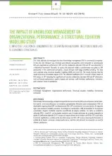 The Impact of Knowledge Management on  Organizational Performance: A Structural Equation  Modeling Study