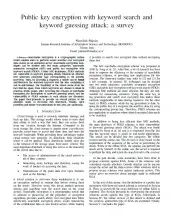 Public key encryption with keyword search and keyword guessing attack: a survey
