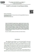 ChatGPT as Co-Author? AI and Research Ethics