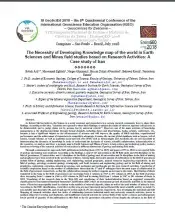 The Necessity of Developing Knowledge map of the world in Earth Sciences and Mines field studies based on Research Activities: A Case study of Iran
