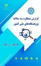 گزارش عملکرد سه سالانه پژوهشگاه‌های ملی کشور (سال‌های 1400 تا 1402)
