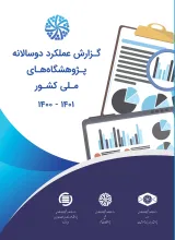 گزارش عملکرد دوسالانه پژوهشگاه‌های ملی کشور (سال 1400 و 1401)